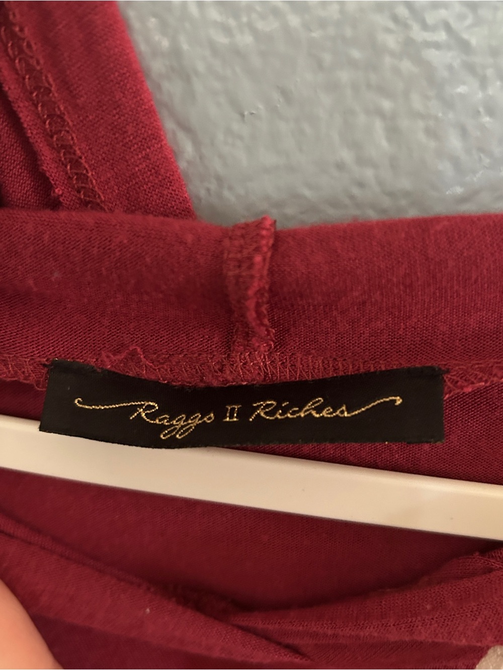 Maroon Pullover Hoodie with White Dreamcatcher Graphic - Picture 5 of 8